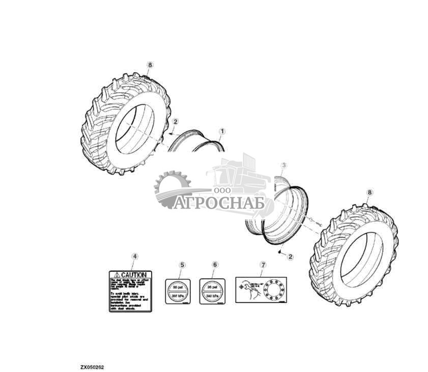 Ведущие колеса, сдвоенные шины 